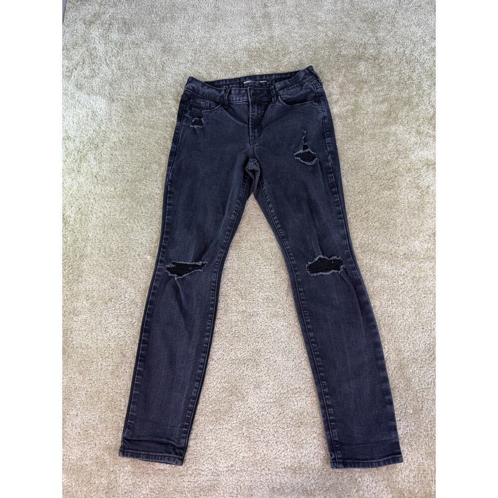 Old Navy Pop Icon Skinny Mid Rise Women's size 8 Black Denim jeans D384